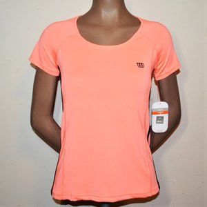Wilson Short Sleeve Spandex Tennis T Shirt NWT